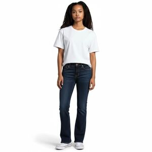 AE Favorite Boyfriend Jeans Women 6 Medium Blue Wash Bootcut Low Rise